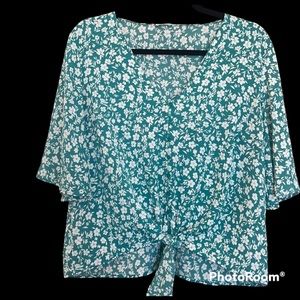 Lush medium tie front blouse